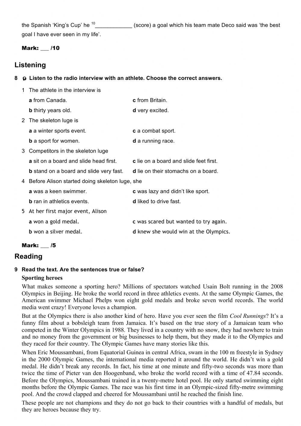 Solutions pre-intermediate Unit 2