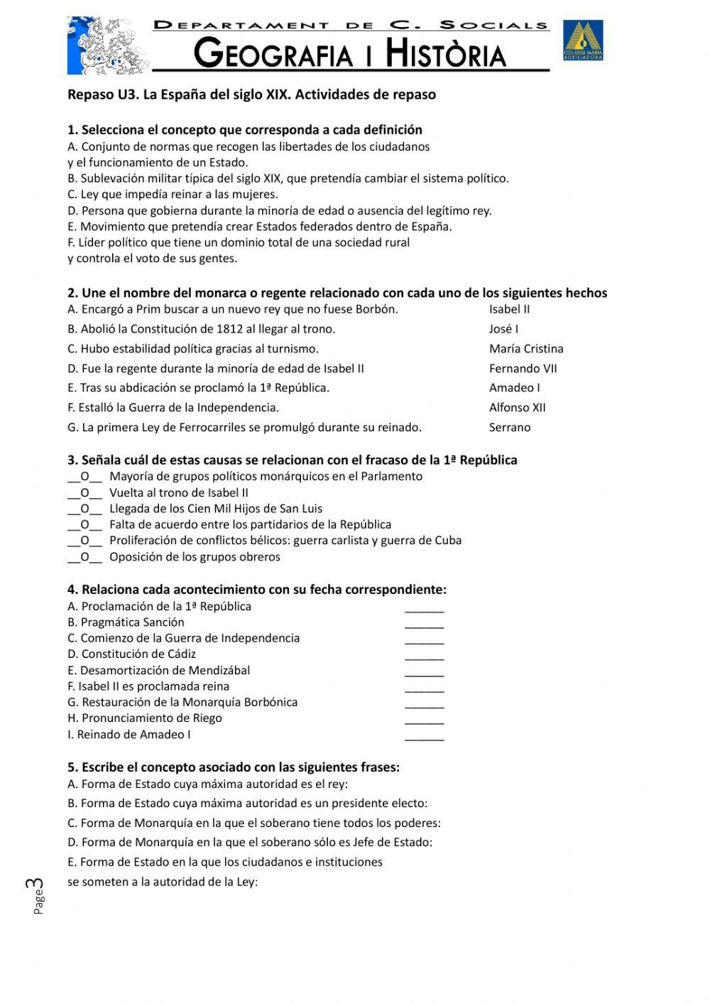 España del siglo XIX