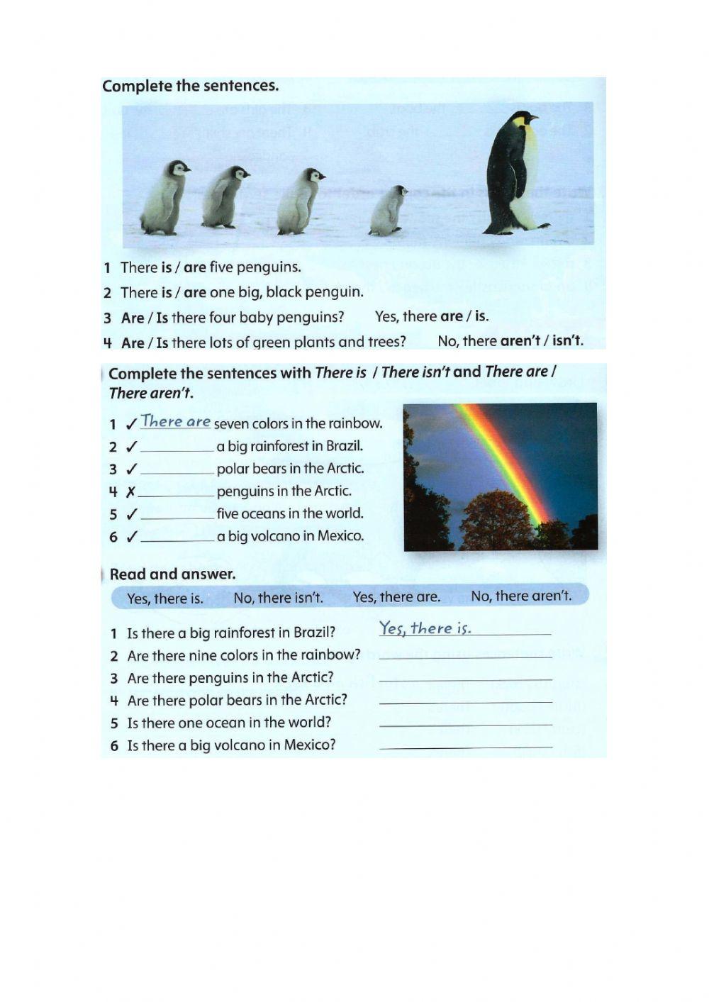 In, on, under, next to - There is, there are