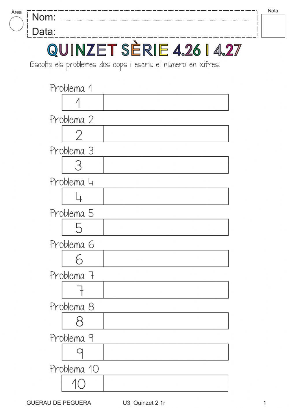 Quinzet sèrie 4.26 i 4.27