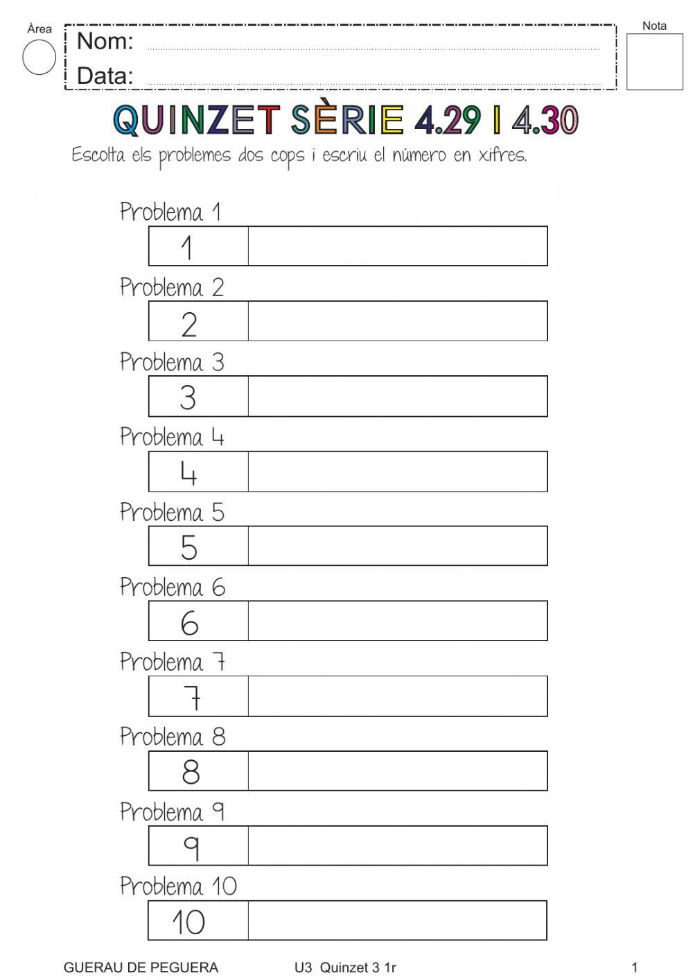 Quinzet sèrie 4.29 i 4.30