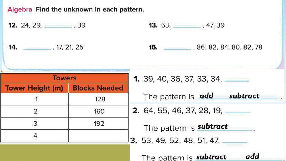 Numeric Sequence worksheet | Live Worksheets