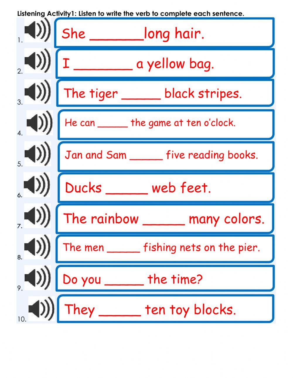 Using the verbs to have and to see