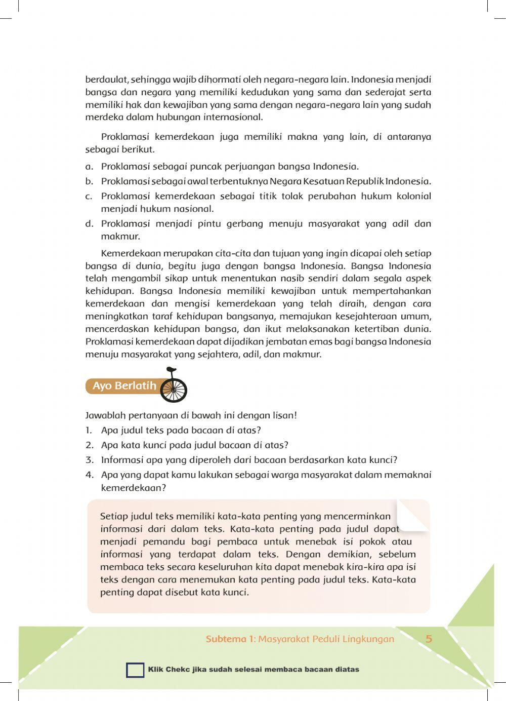 Tema 6 Sub Tema 1 Pembelajaran 1