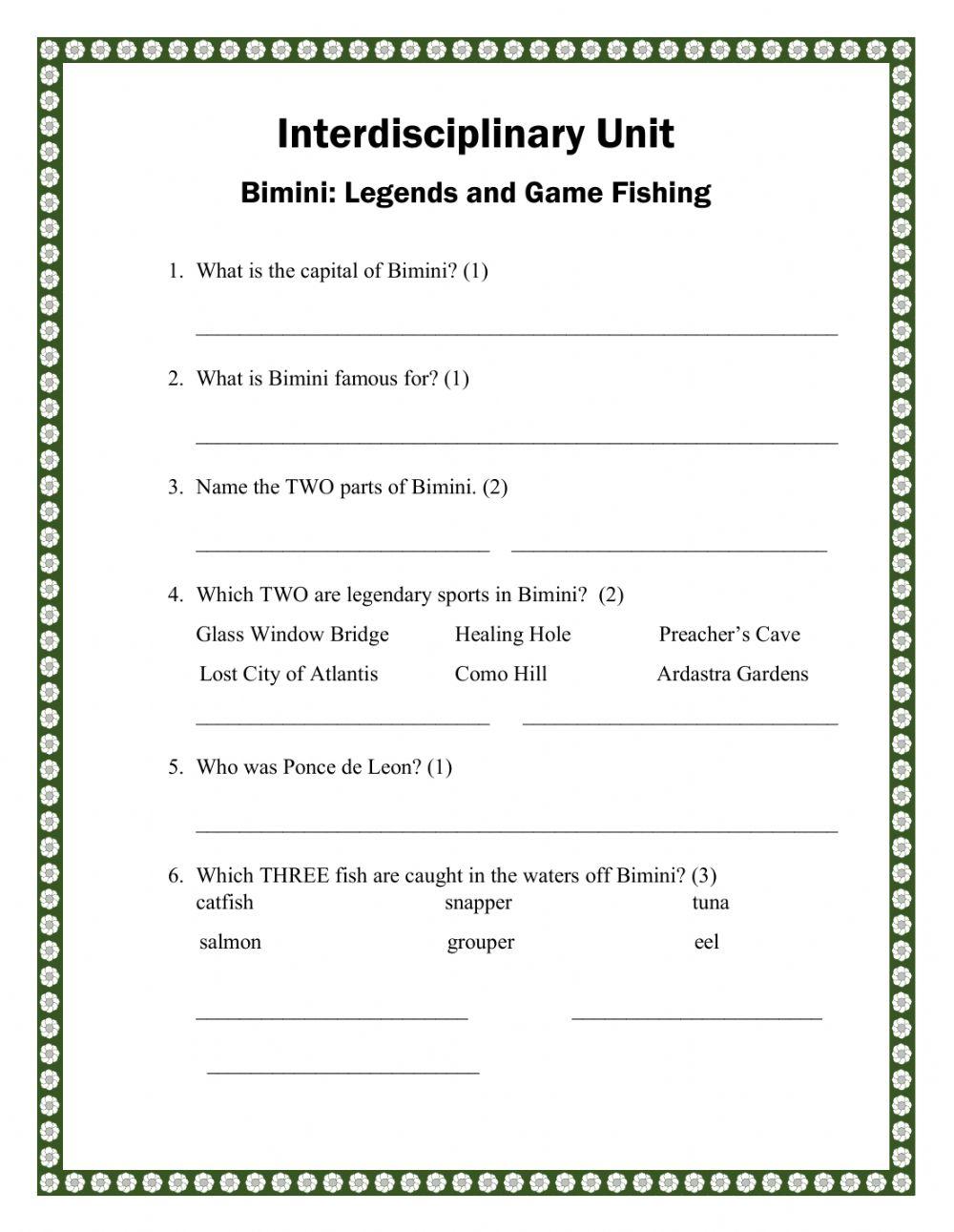 Bimini:Legends and Game Fishing