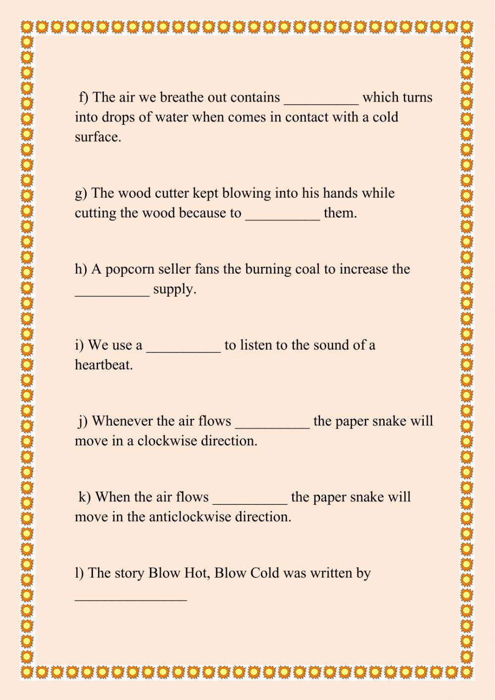 Blow hot and blow cold