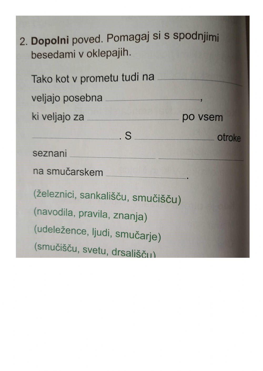 SLJ-bralno razumevanje-smučanje