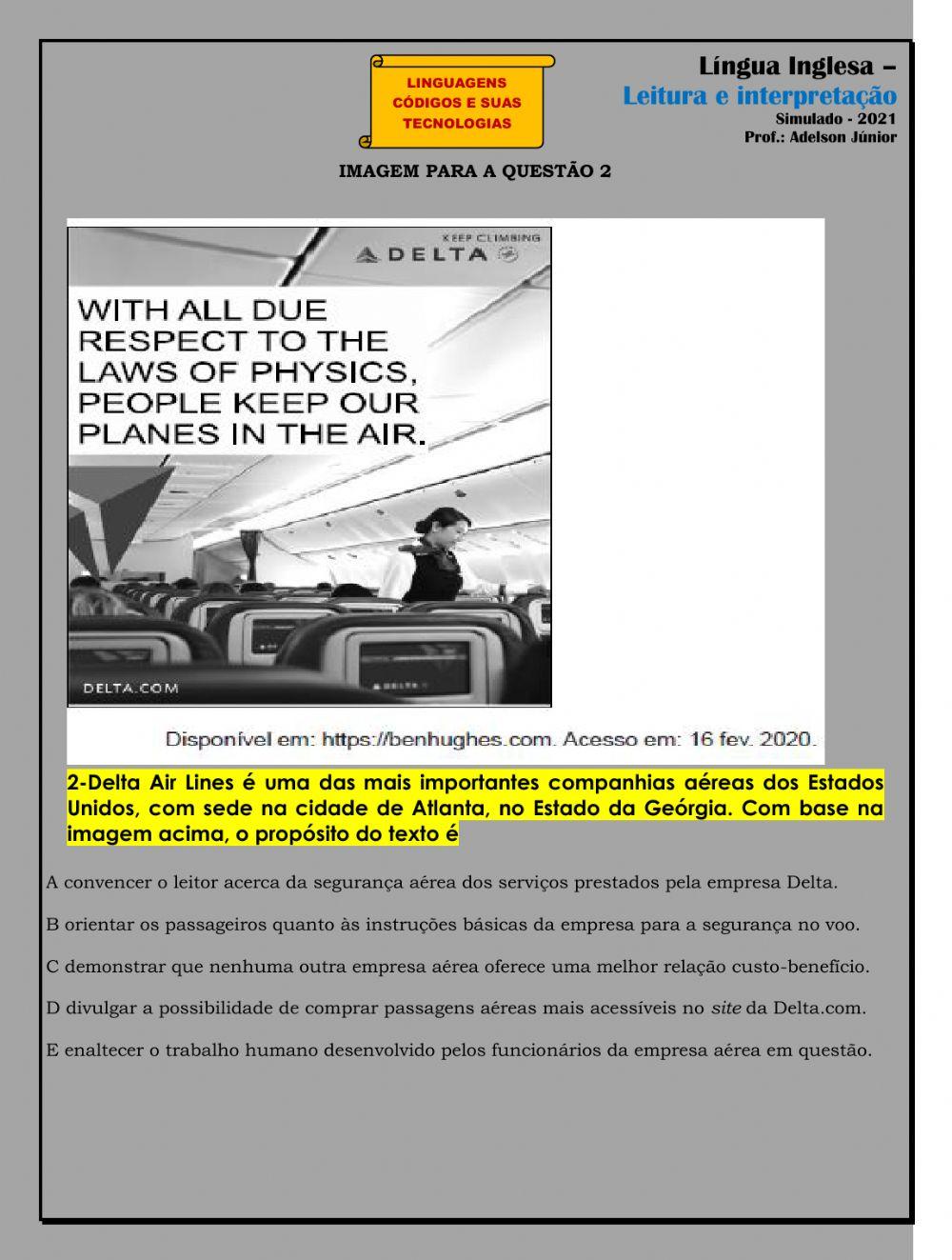 Simulado ( Enem) Inglês