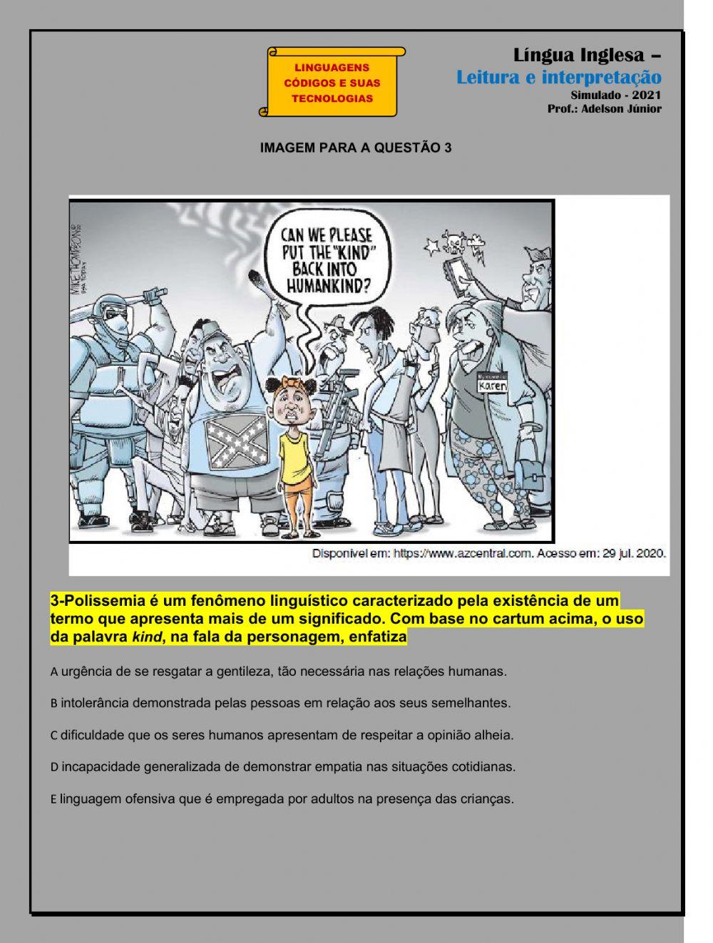 Simulado ( Enem) Inglês