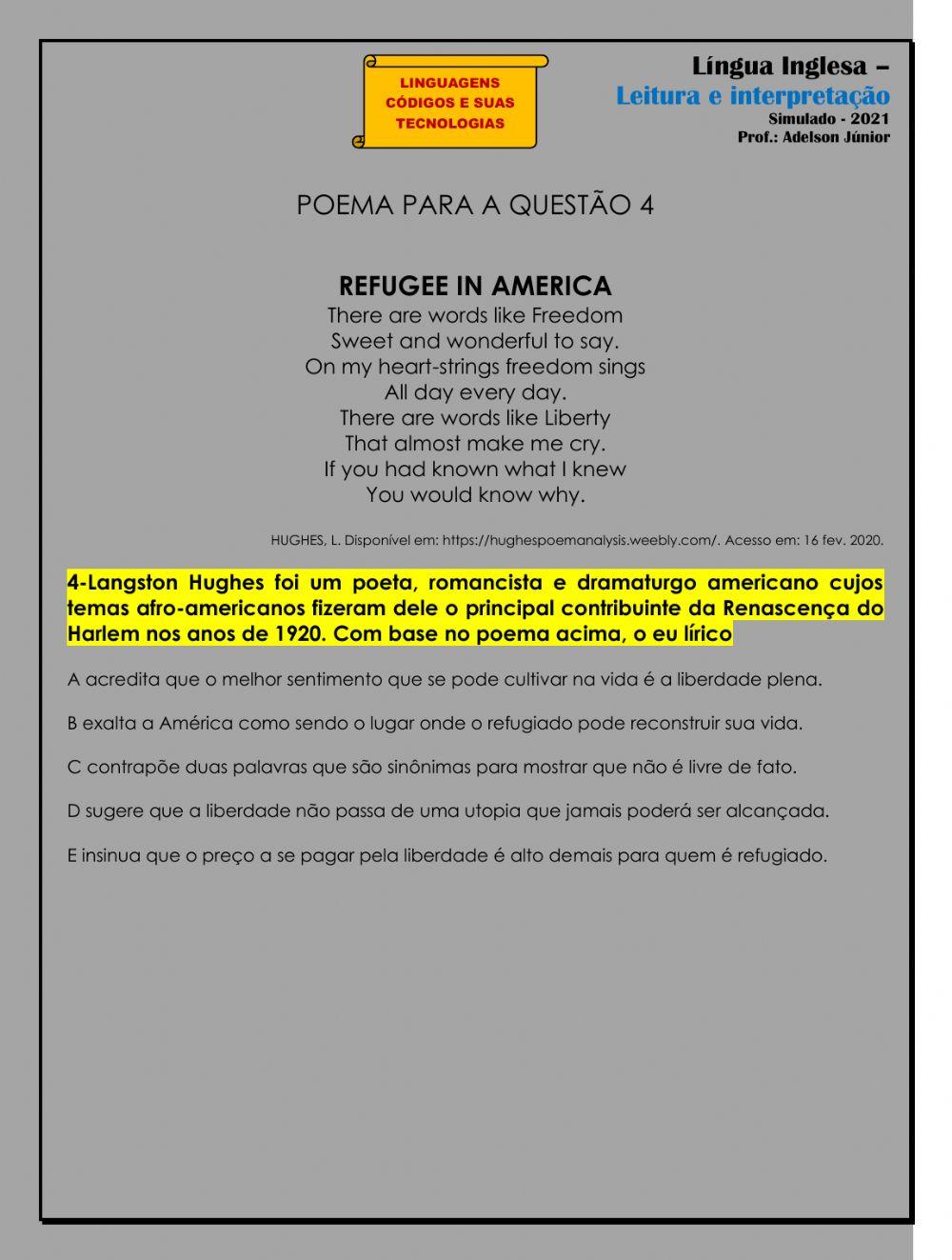 Simulado ( Enem) Inglês