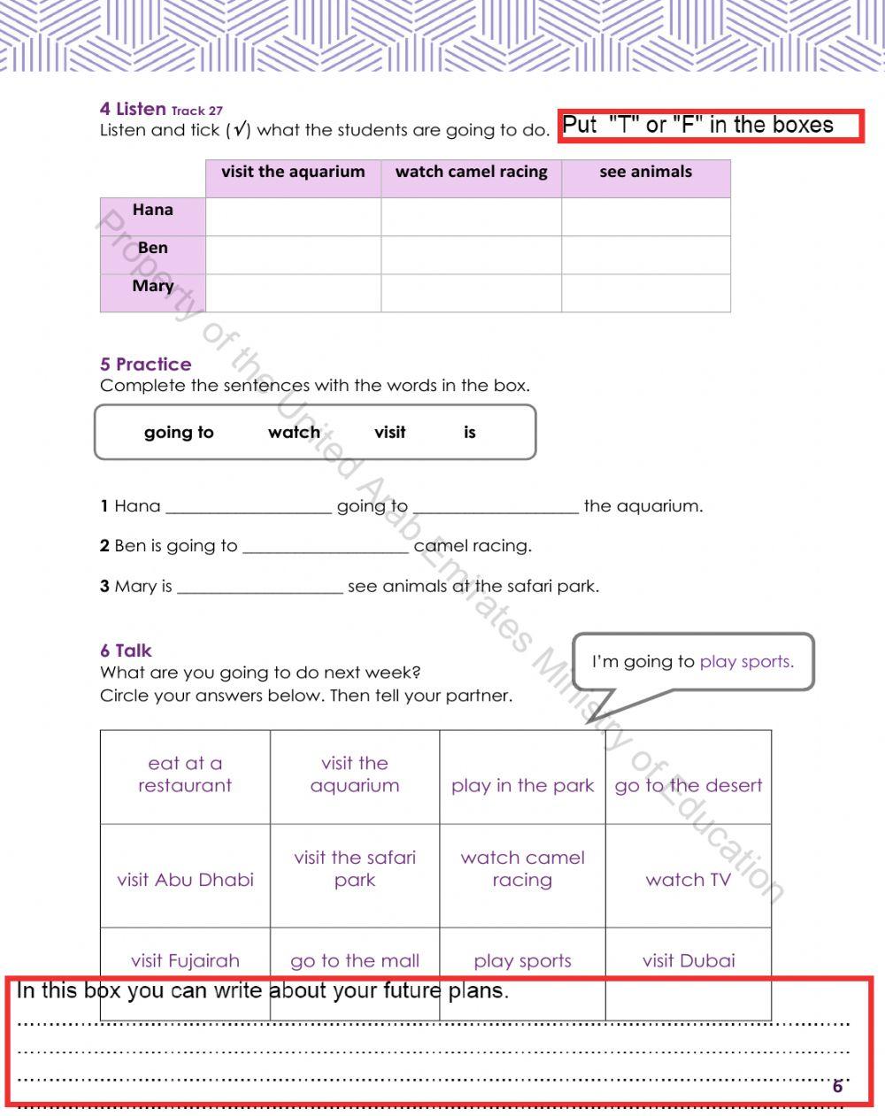 listening for future plans