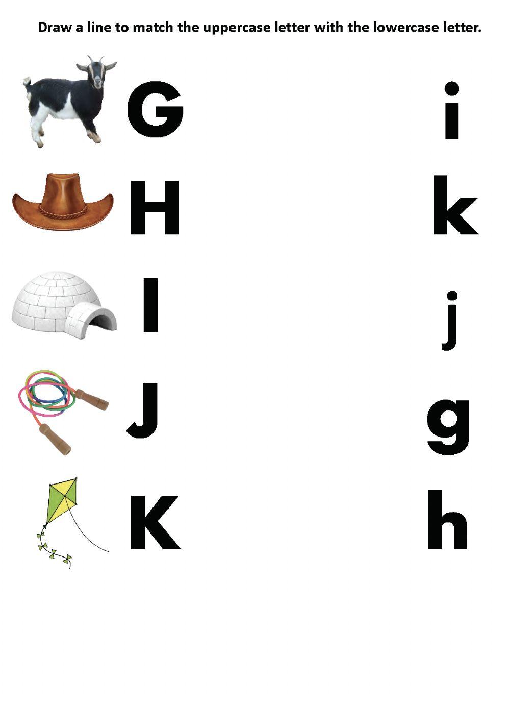 Match the letters G-K