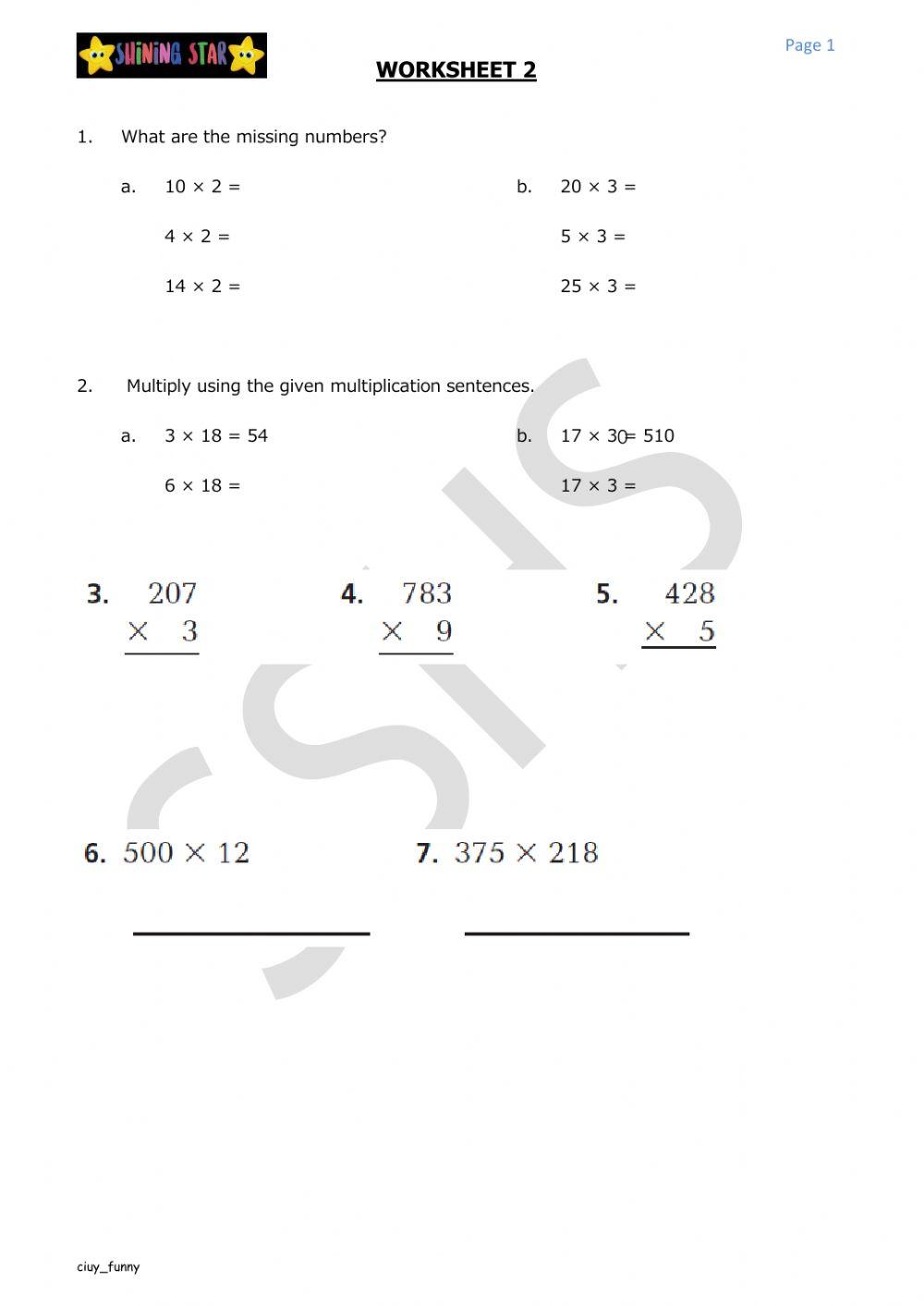 Multiplying Creatively