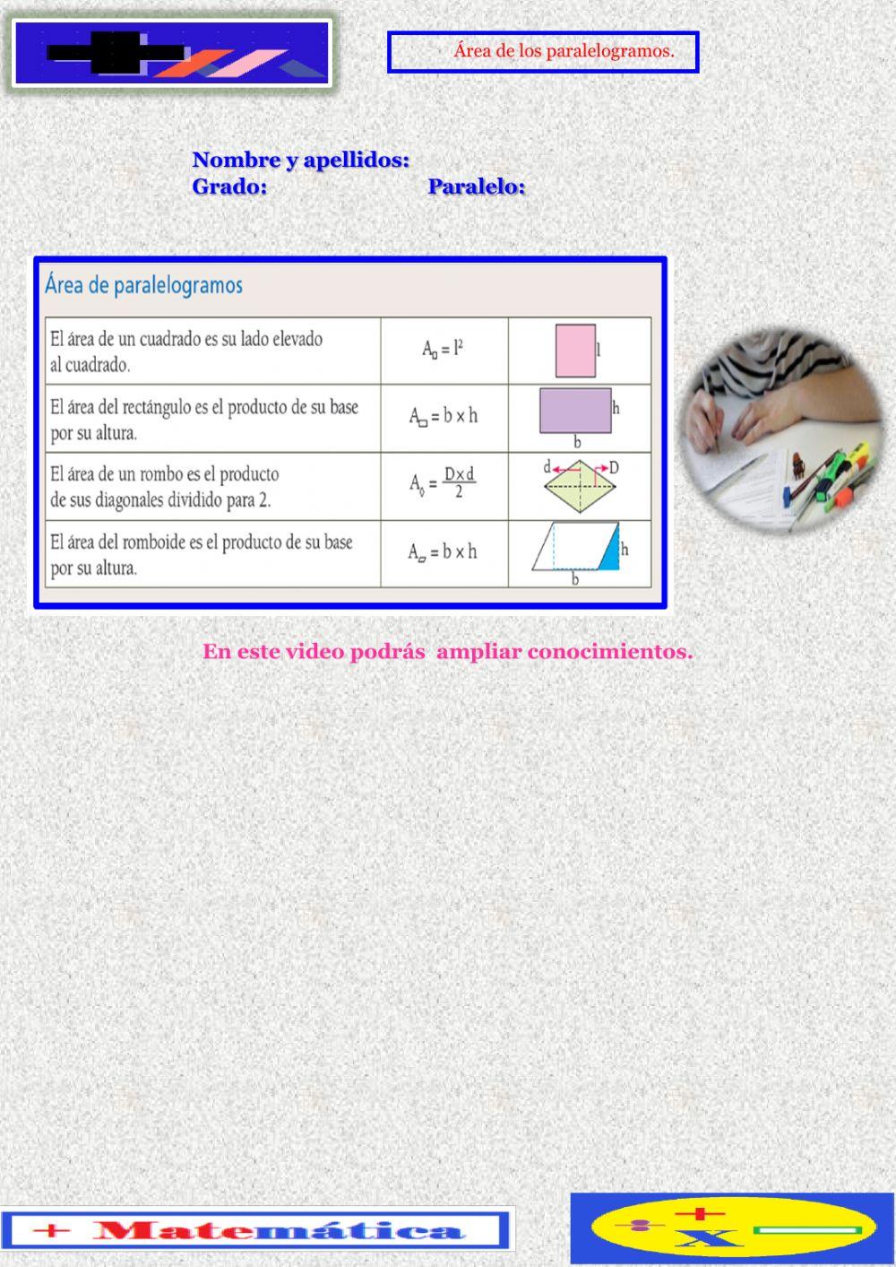 Área de paralelogramos