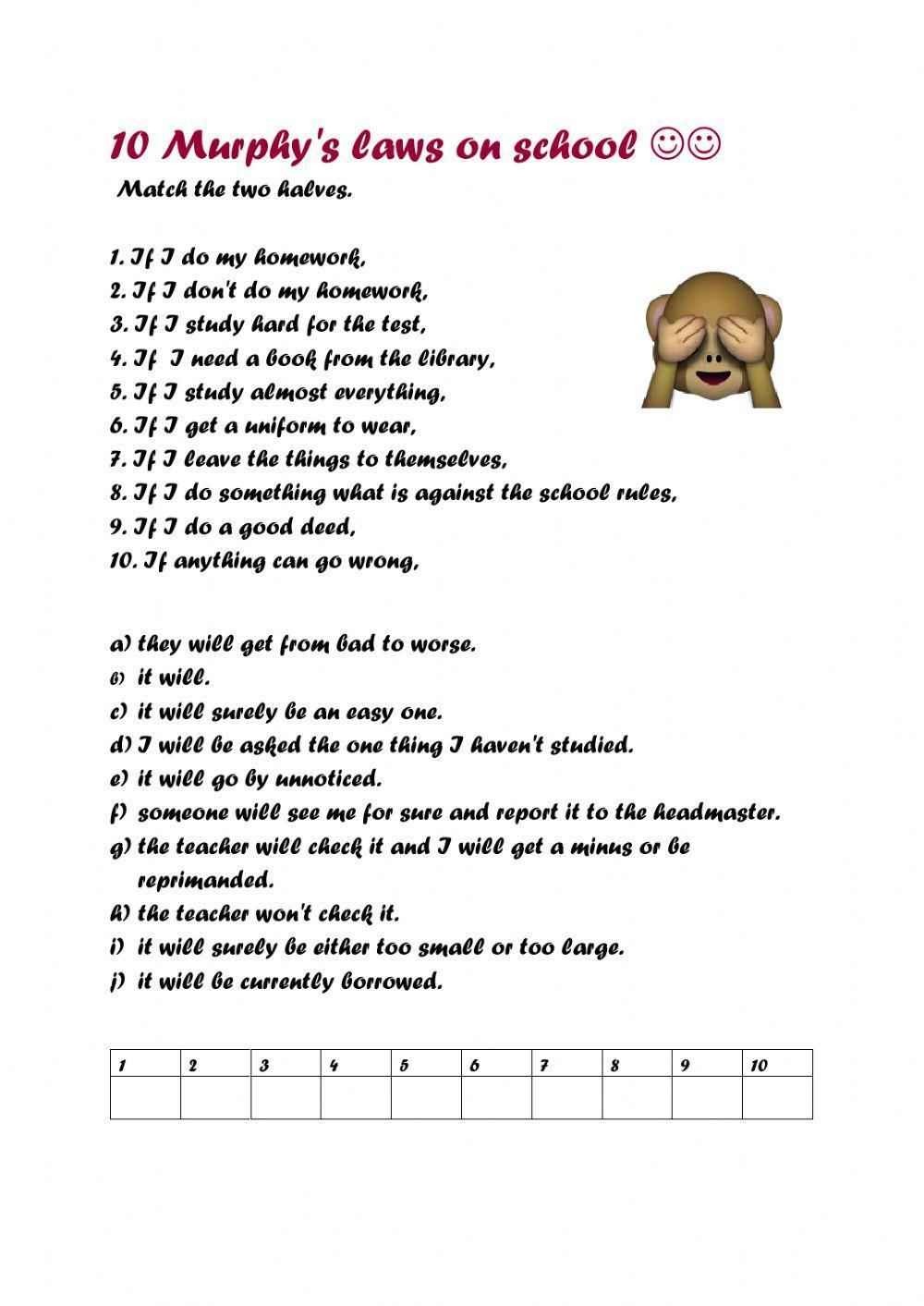 Murphy+s laws on school