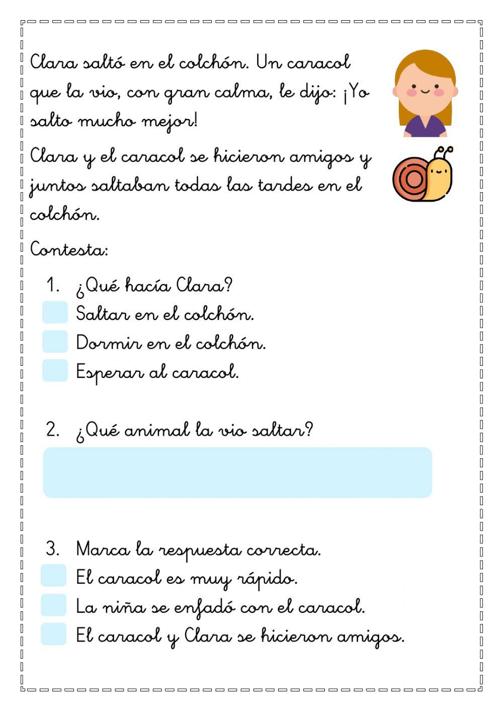 Comprensión lectora 8