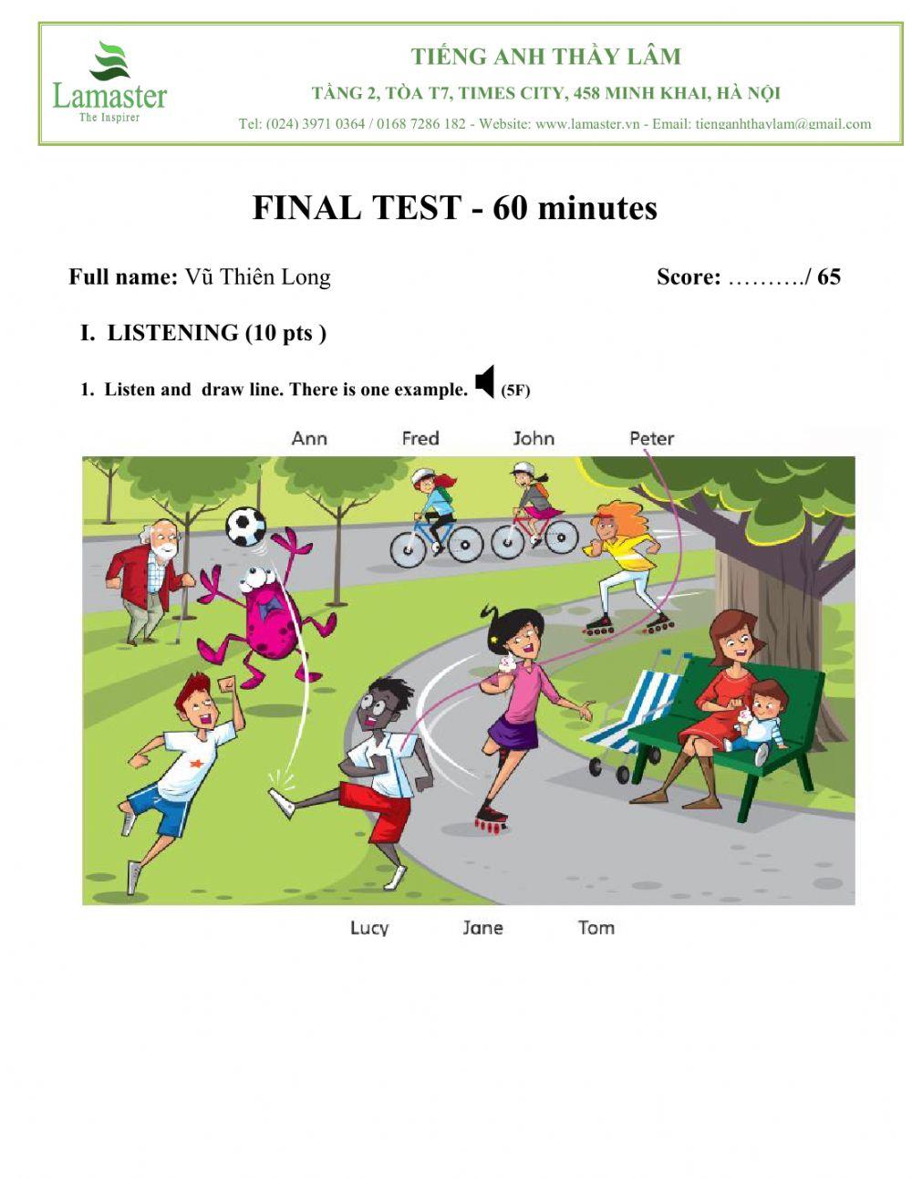 Final test - Thiên Long - course 2