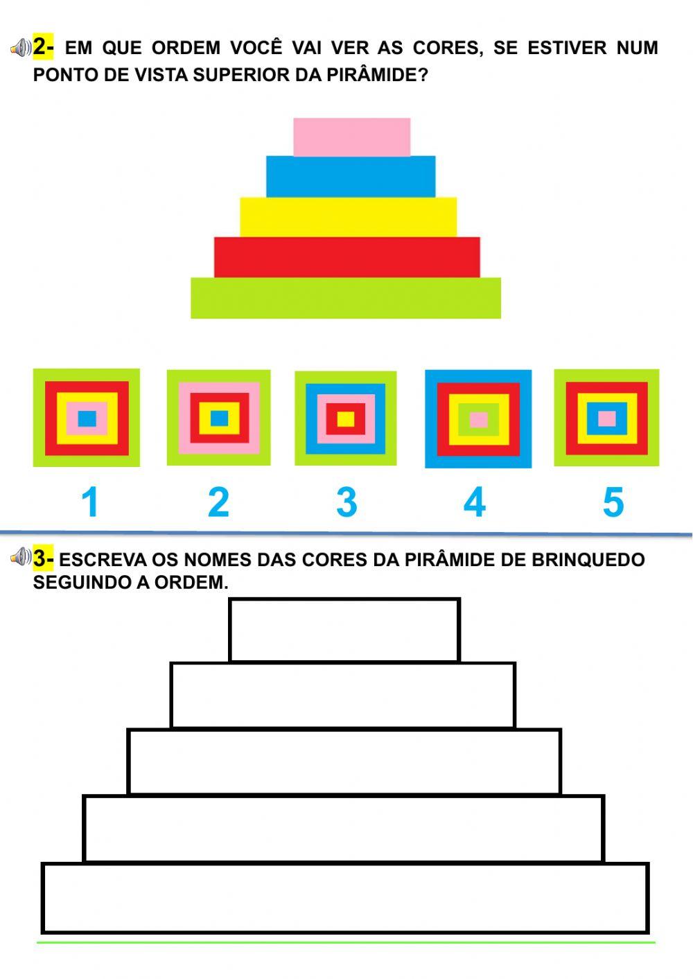 Desafio da pirâmide de brinquedo