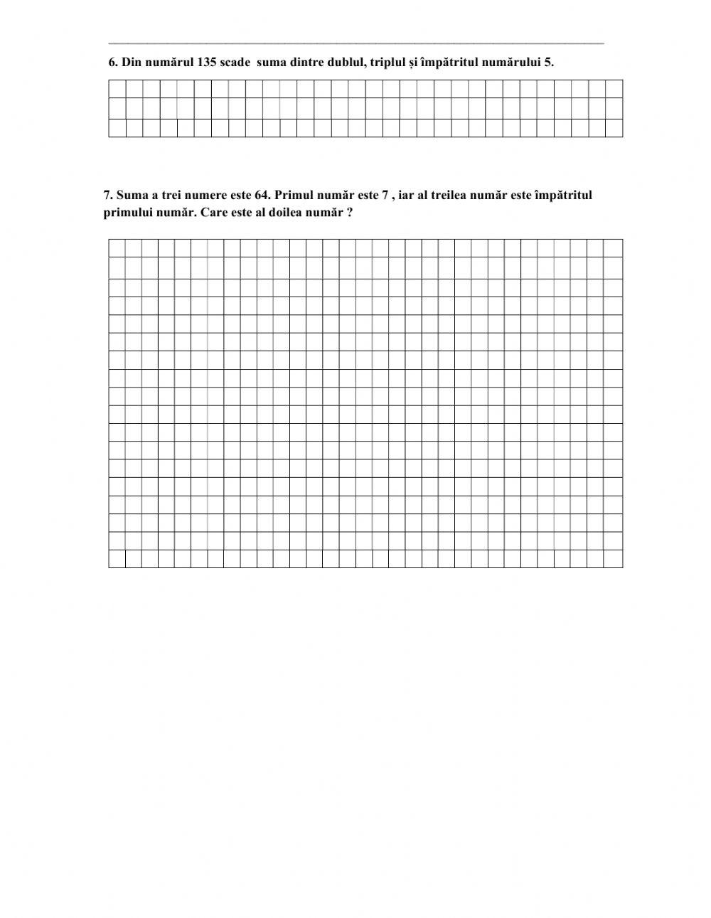 Fisa exerciții recapitulative înmultirea în concentrul 0-4