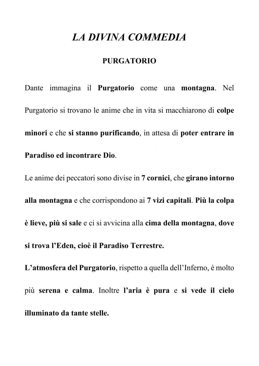 La Divina Commedia (Purgatorio)