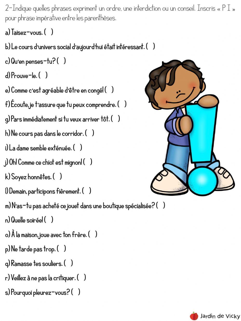 Les phrases impératives