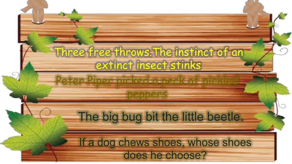 Tongue twister Tongue twister