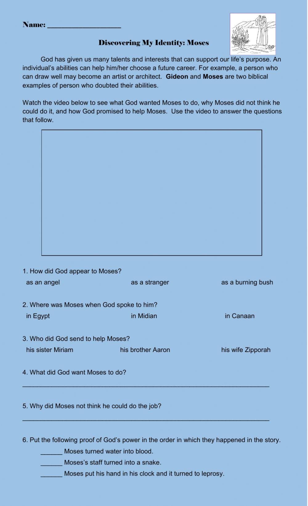Discovering My Identity interactive activity | Live Worksheets