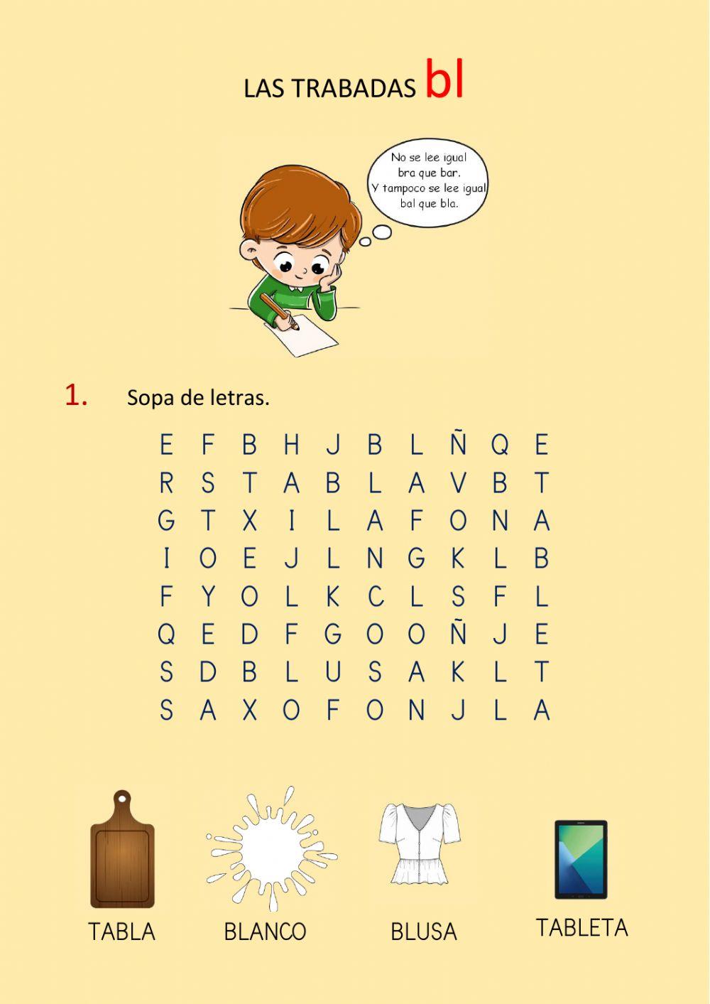 Grupos consonánticos BL