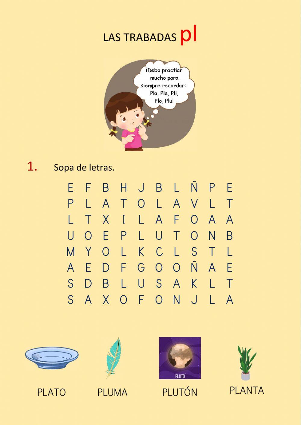 Grupos consonánticos PL