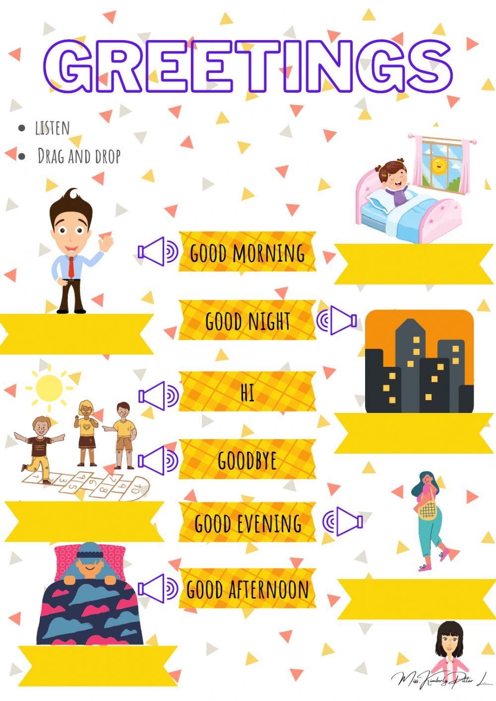 Greetings and introduce