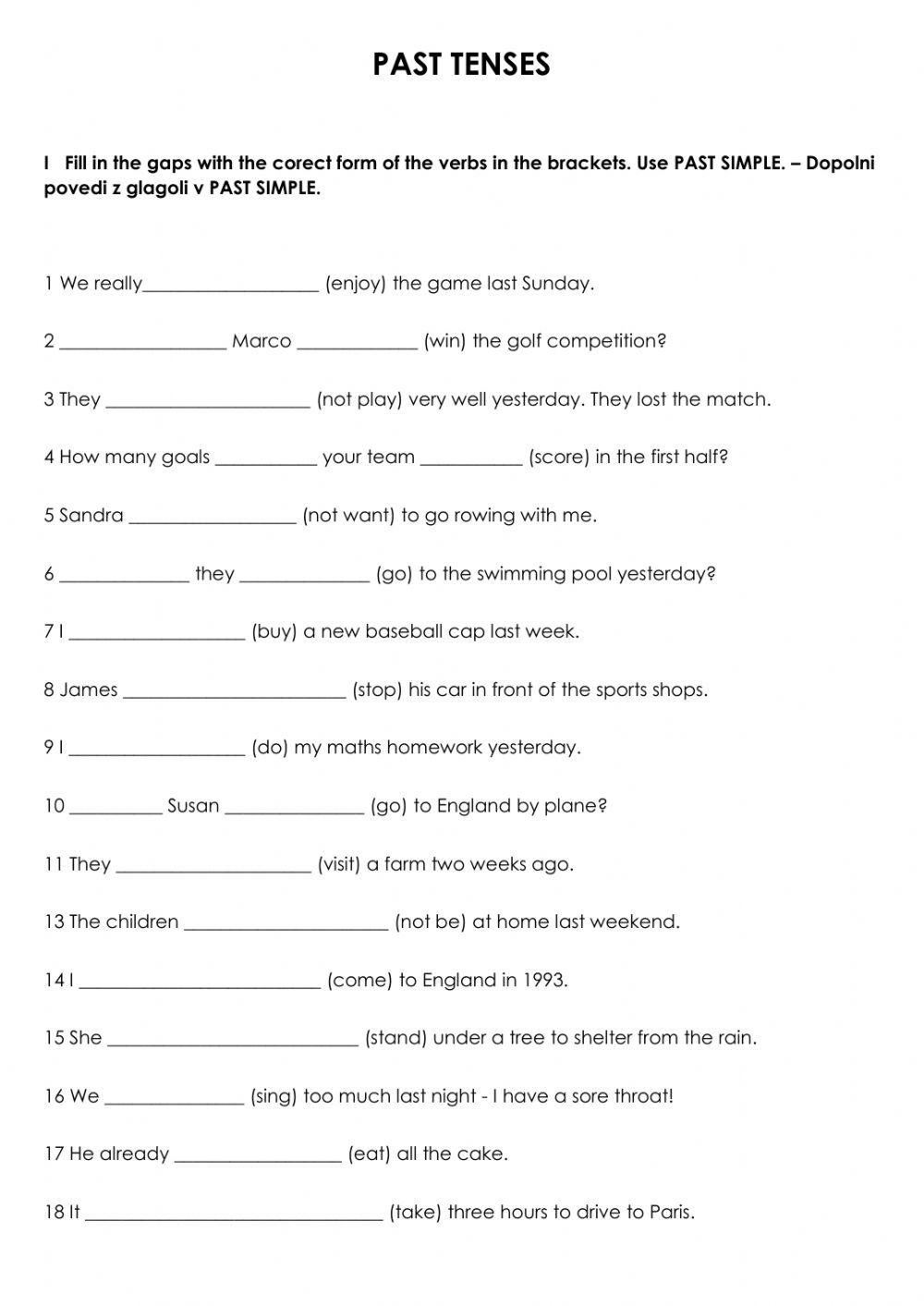 Past simple and continuous