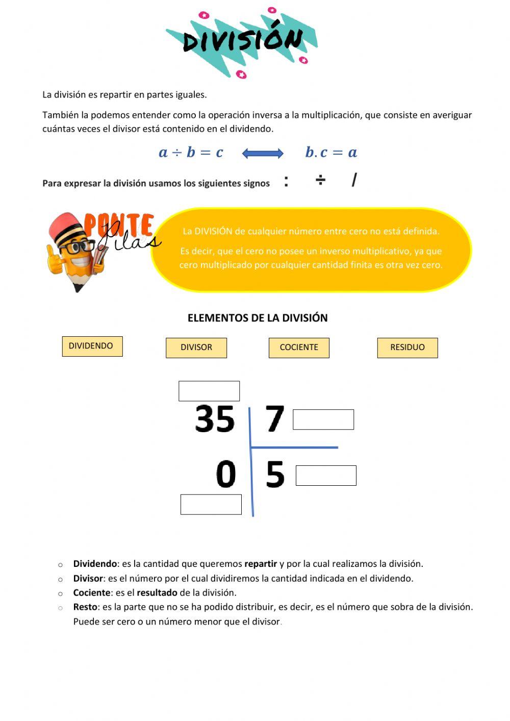 División de naturales