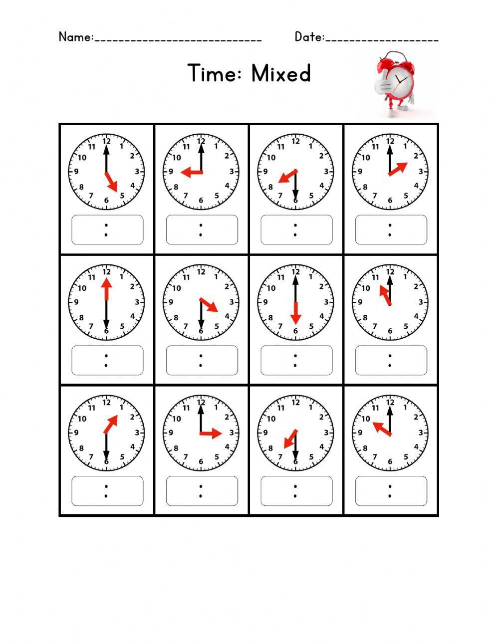 Time: Hour and Half Hour