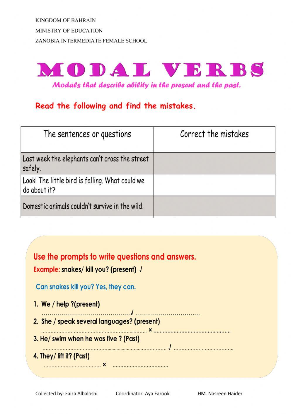 Modal verbs part 2