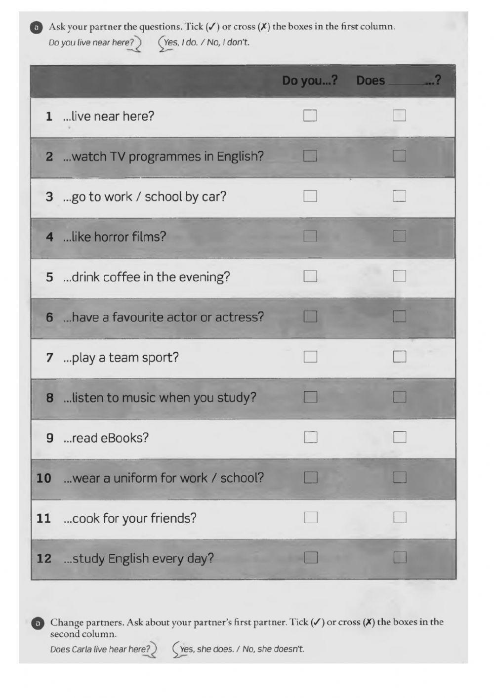 Questions English file TB communication