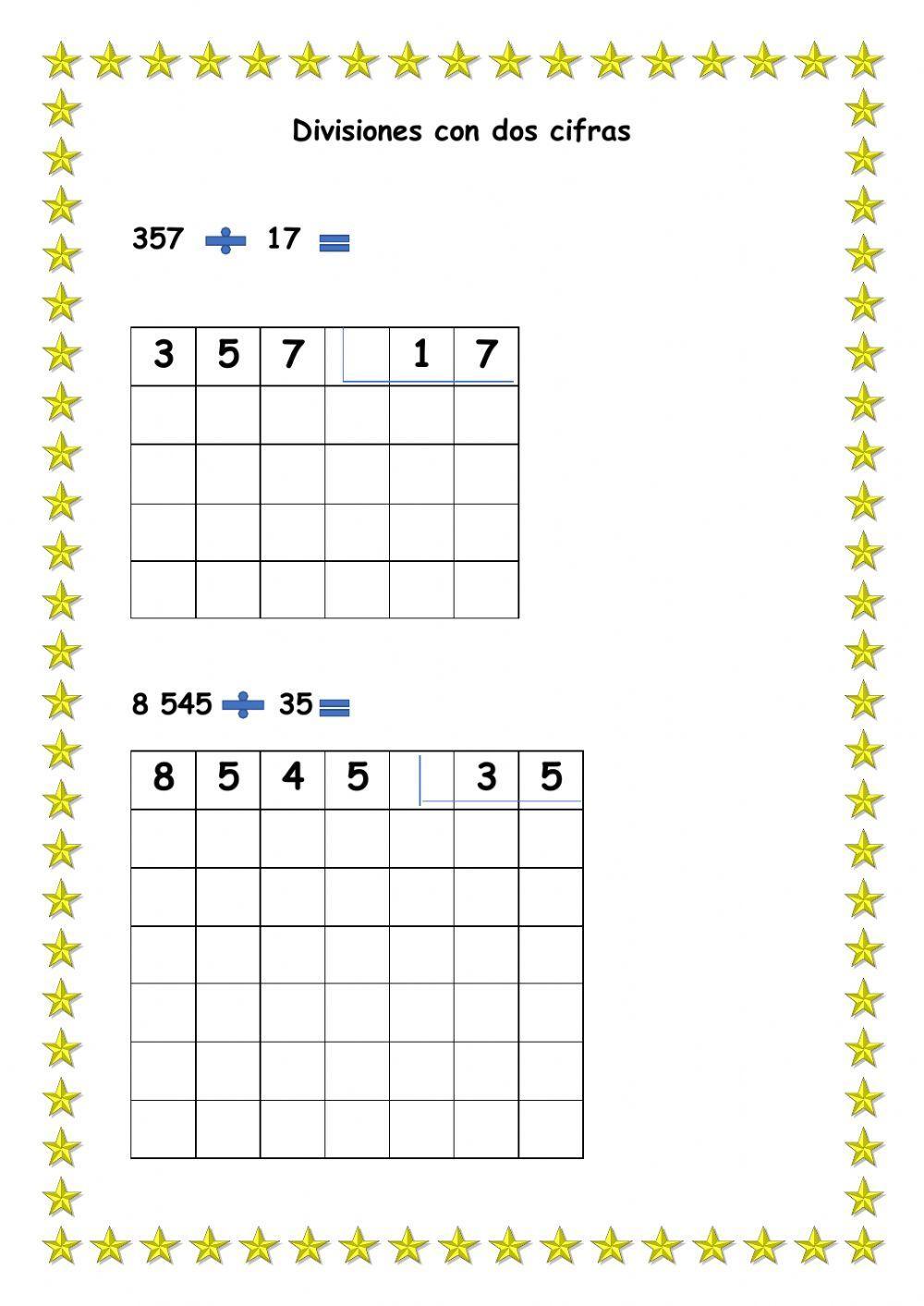 Divisiones con dos cifras