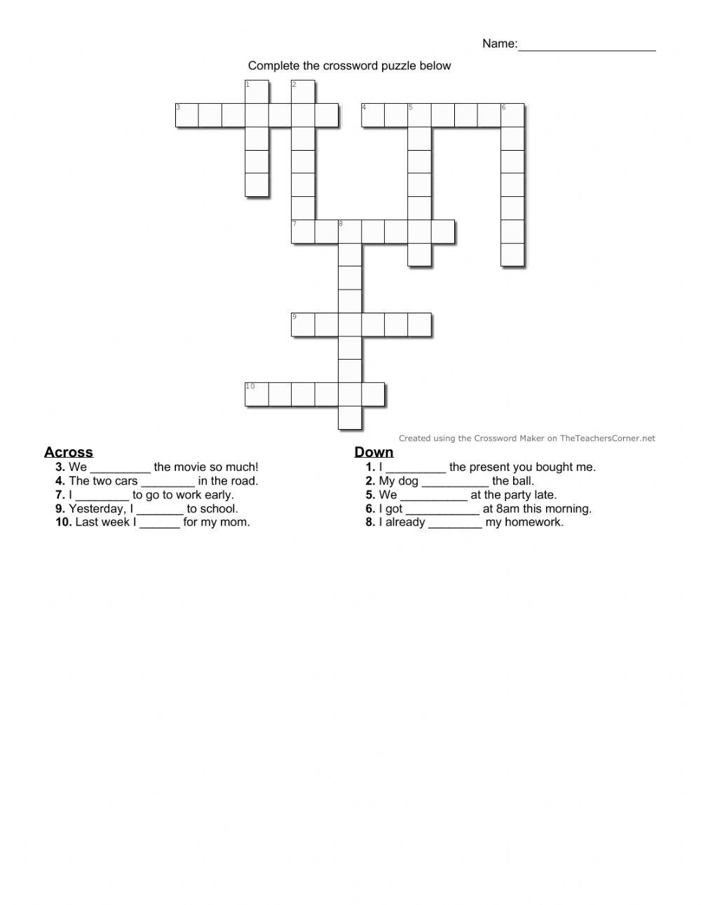 Regular Past Tense Practice