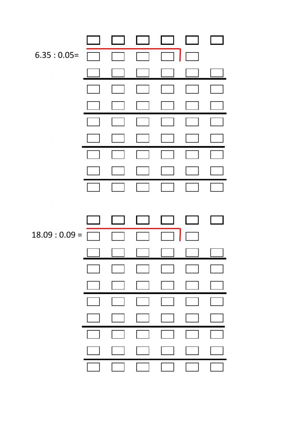 חילוק מס' עשרוניים