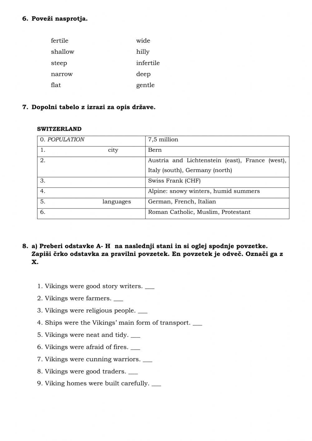 Preverjanje znanja 9r