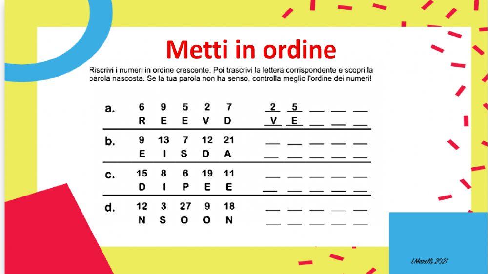 Metti in ordine