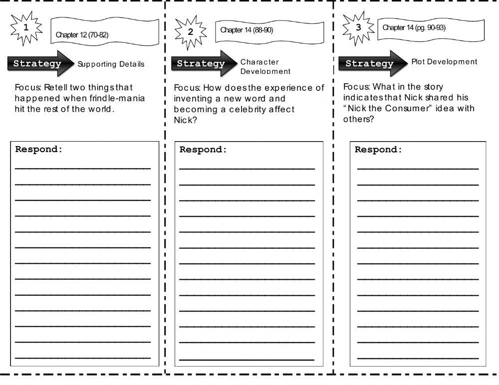 frindle 6347287 | mrscalhoun4 | Live Worksheets