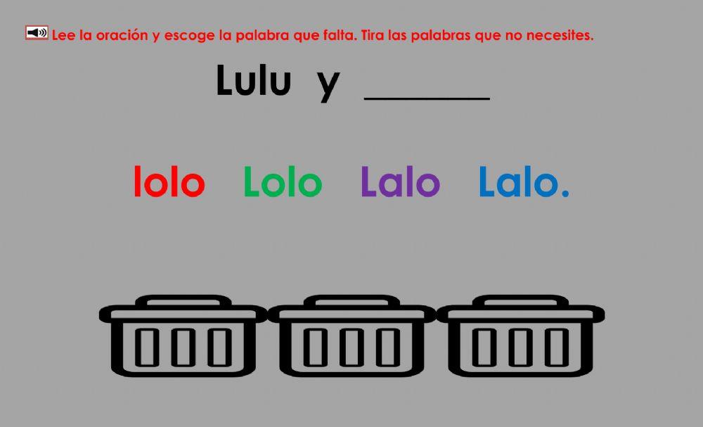 Lulu y Lalo Examen 1