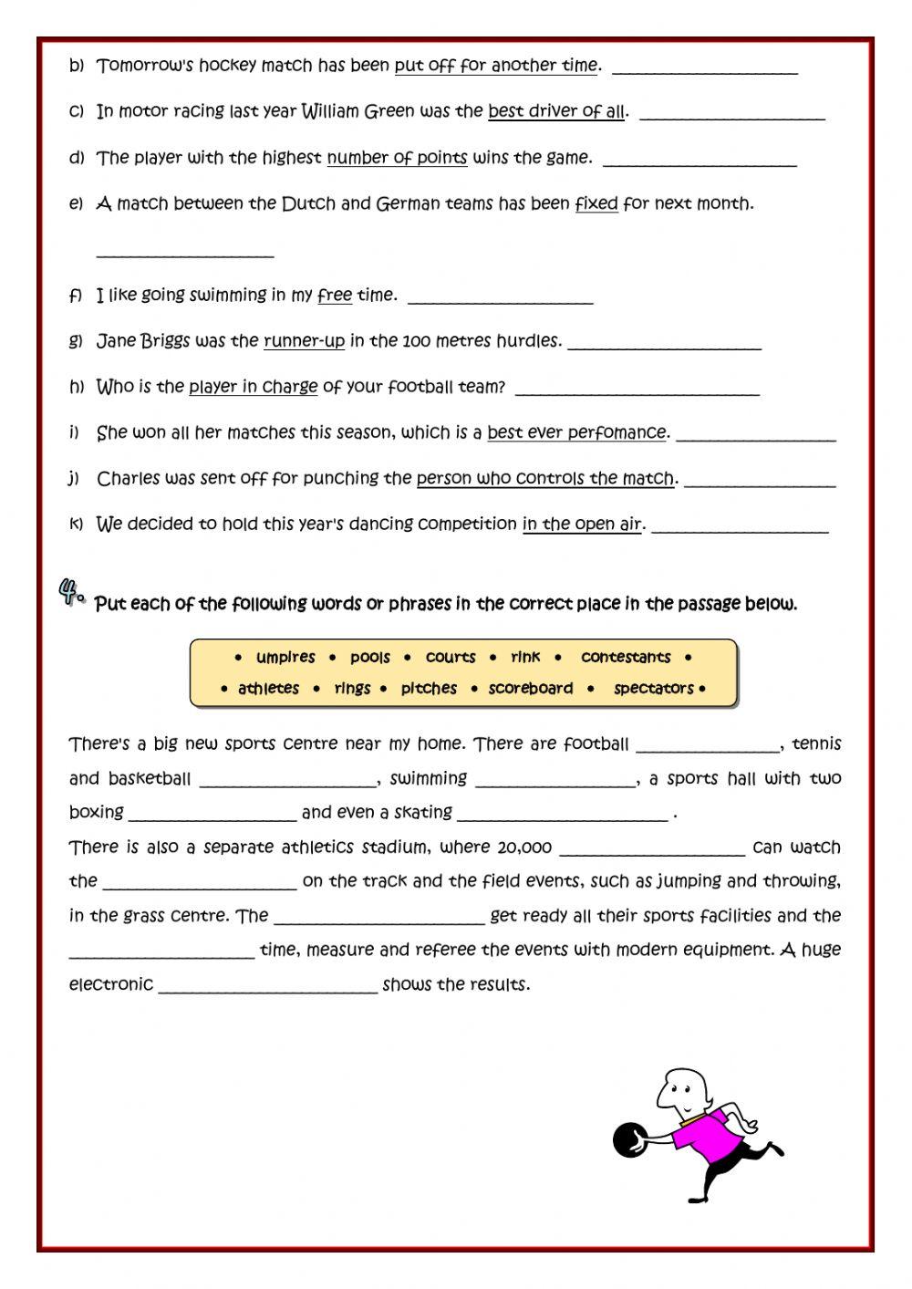 Sports Vocabulary-practice