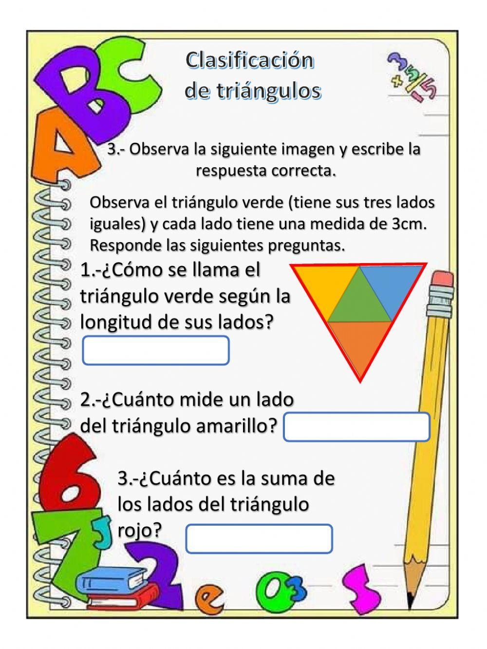 Clasificación de triángulos