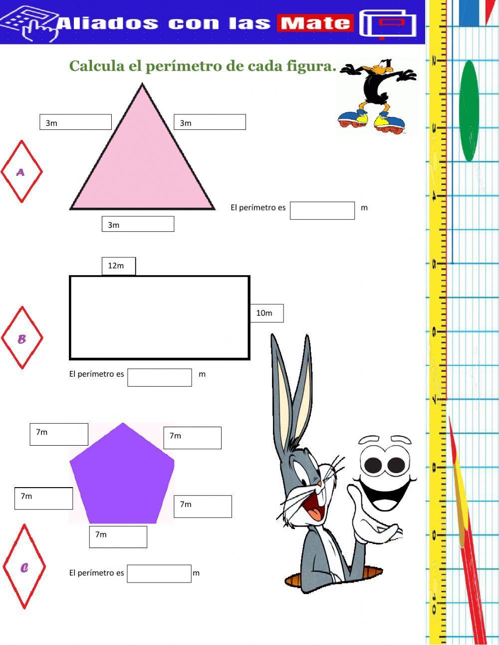 Área y perímetro de paralelogramos