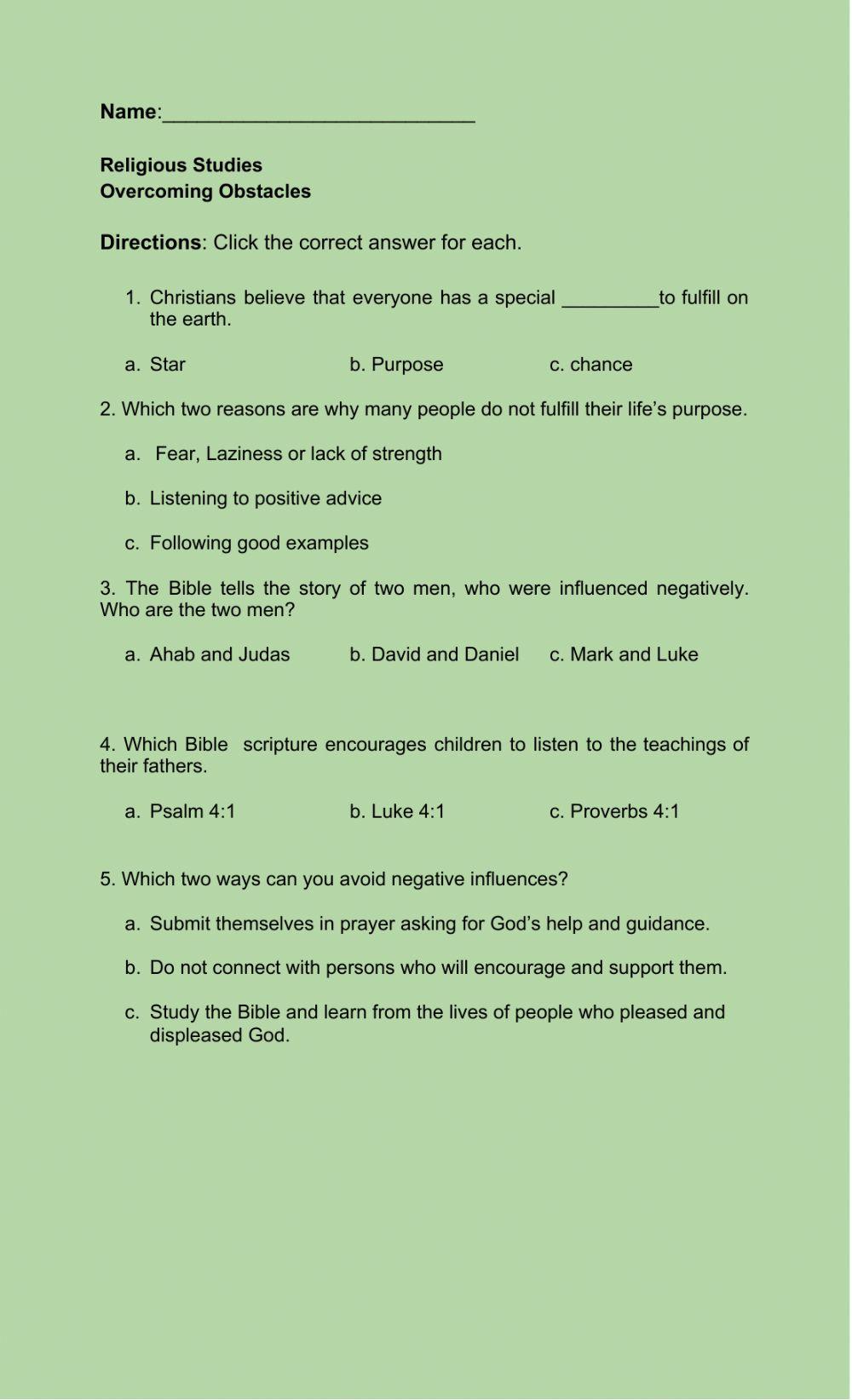 Overcoming Obstacles