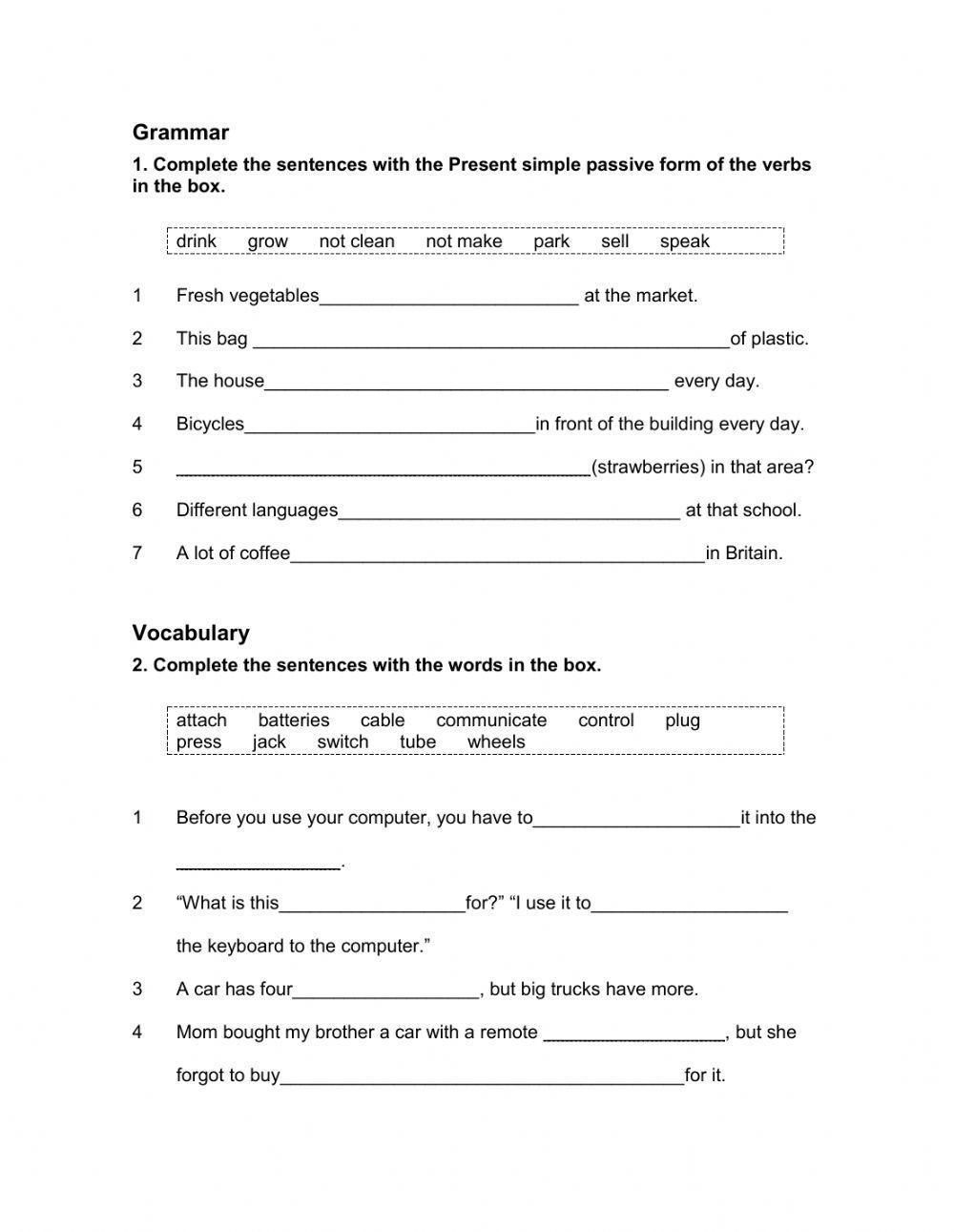 Passive voice workshop