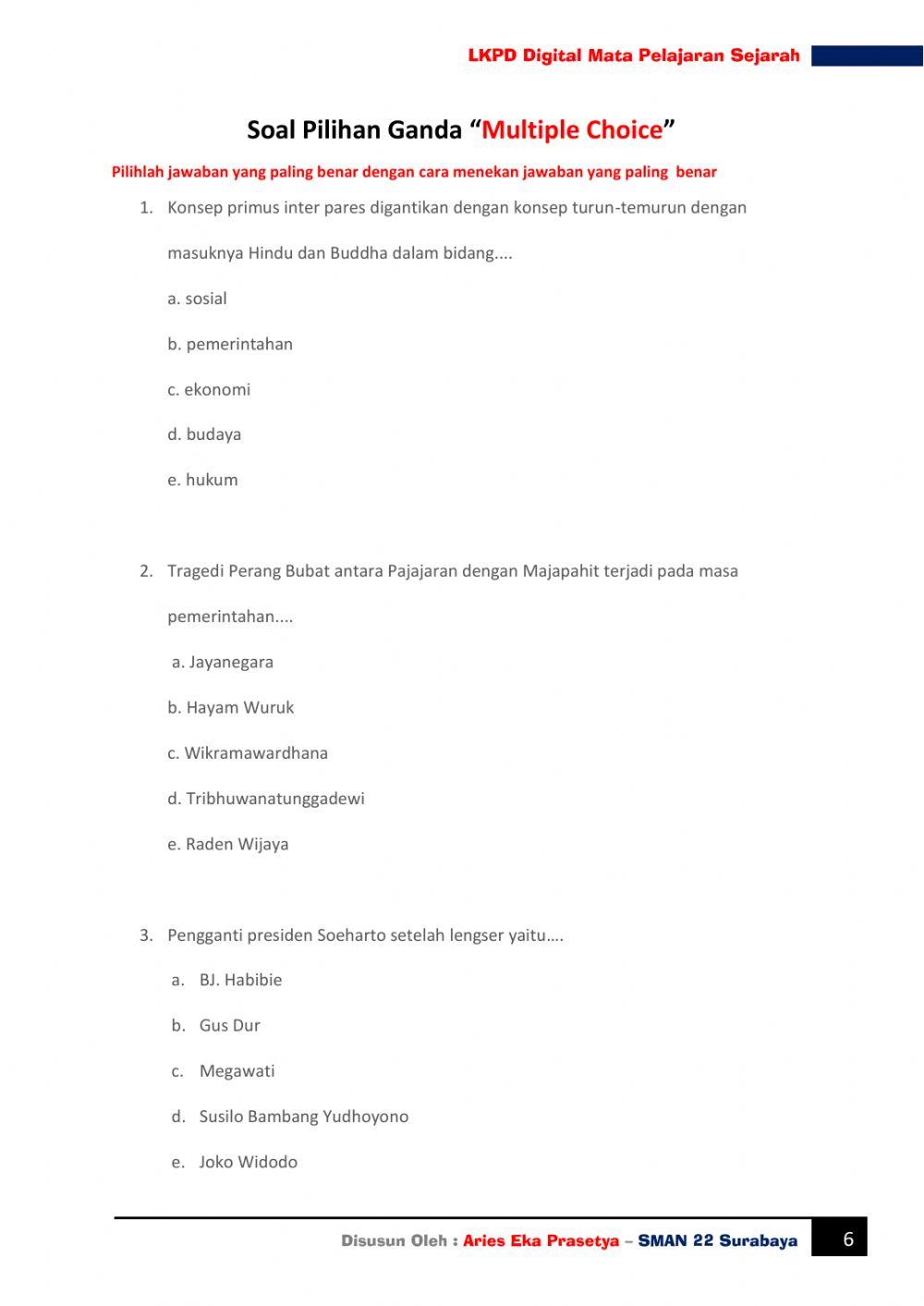 LKPD Digital Mapel Sejarah