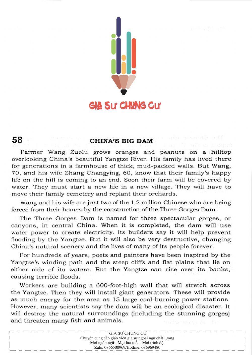 Trắc nghiệm Kỹ năng đọc hiểu Tiếng Anh số 20