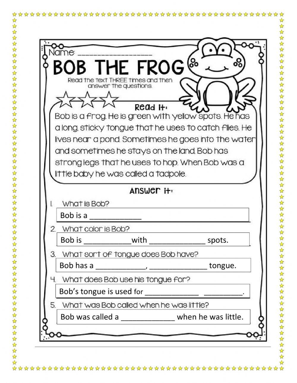 Comprehension grade 2 | Anisha09 | Live Worksheets